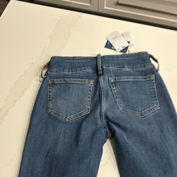 Subdued Low Waist Flare Jean With Front Square Pockets - Picture 11 of 13